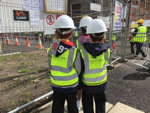 Ivor Goodsite worked with local school children on site - Kingsmead